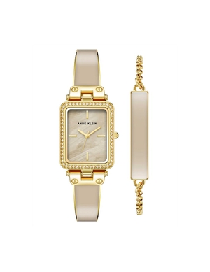 Ensembles Anne Klein Rectangular Case Watch and Bracelet   | XNH-9067110